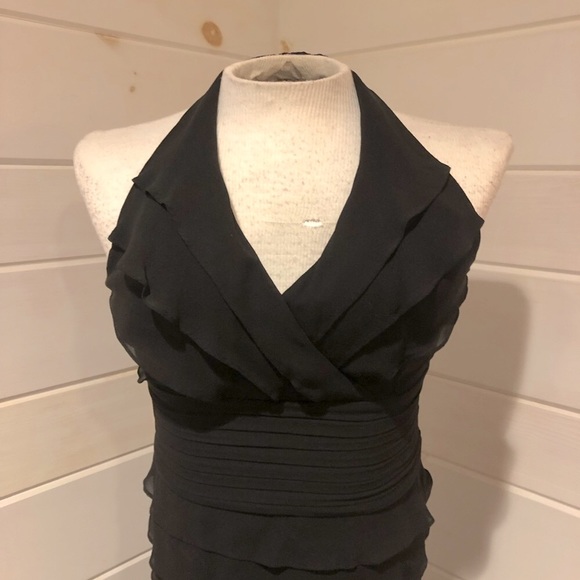 Tadashi Shoji silk layered ruffled dress - Picture 2 of 6